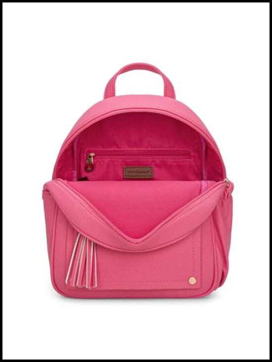 Mini Backpack Purse Anti Theft Secure Lock 4 Pockets Tassel Faux Leather main image 2